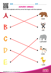 Match Alphabet Animals